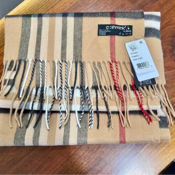 FRAAS Plaid Oversized Cashmink Scarf – Camel - Picture 4 of 6